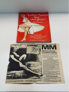 Marilyn Monroe Her Own Story 1973 George Carpozi Jr Vintage Book + News Clipping